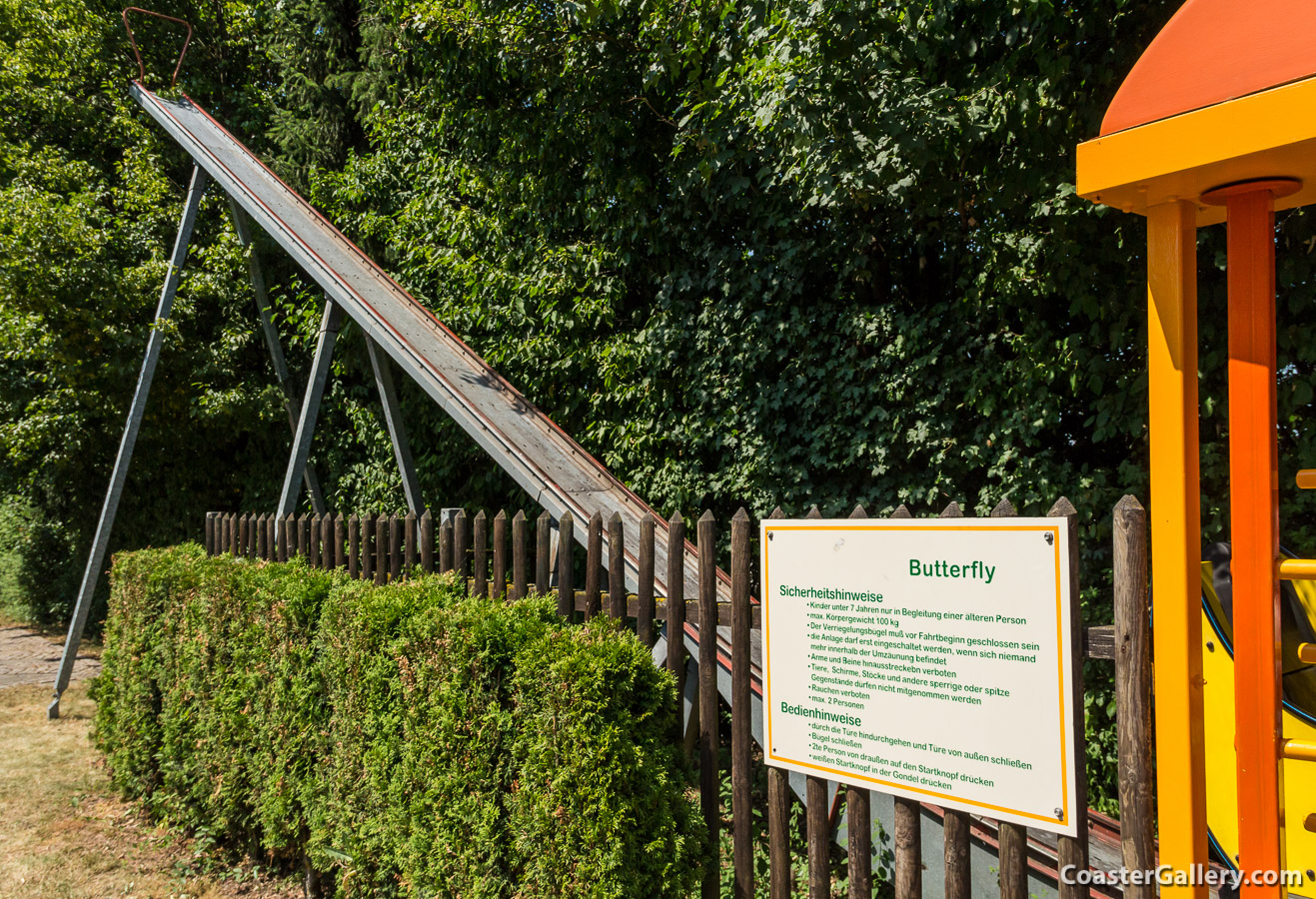 Butterfly roller coaster at Skyline Park in Bad Wrishofen, Bavaria, Germany