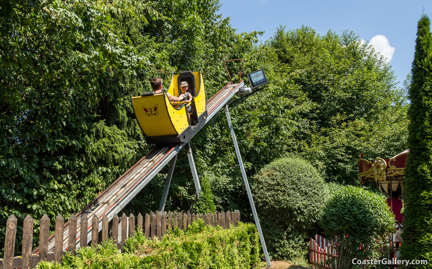 Butterfly Model roller coaster at Skyline Park in Bad Wrishofen, Bavaria, Germany