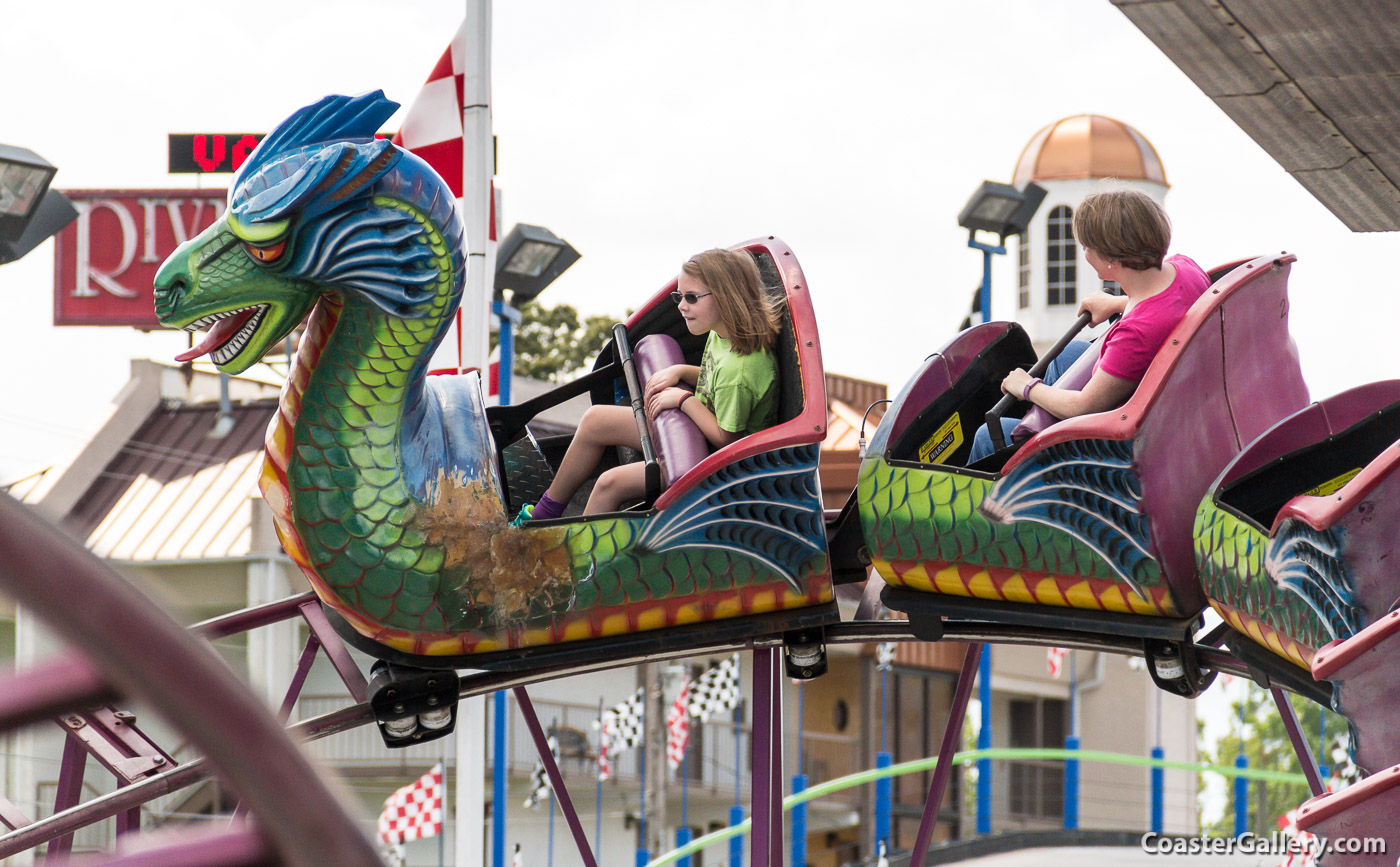 Dragon Wagon on a roller coaster