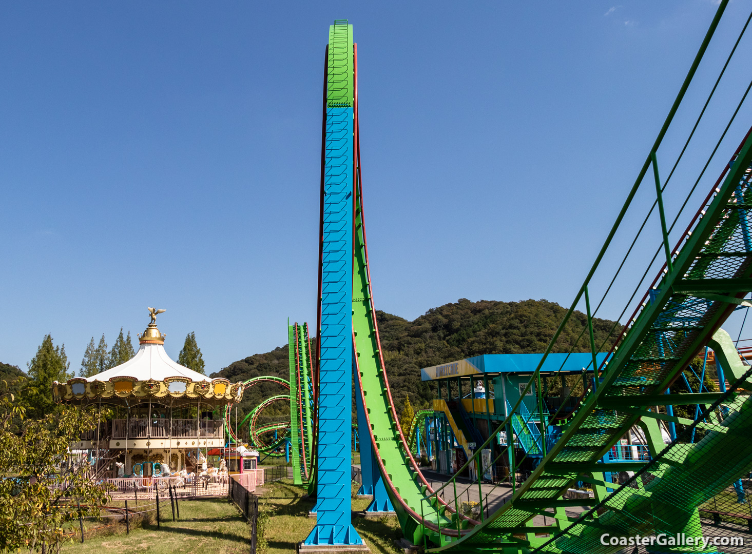 Hurricane roller coaster at Himeji Central Park