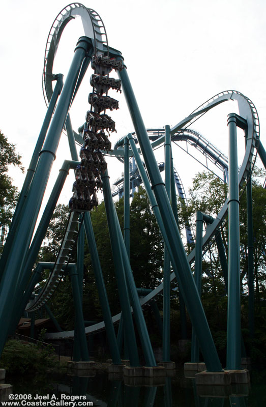 Inversions on an inverted roller coaster