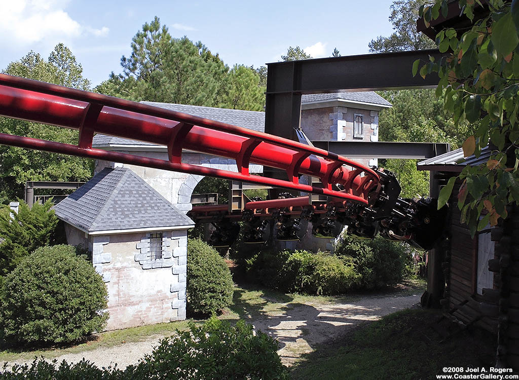 The Big Bad Wolf roller coaster used to be here at Busch Gardens Williamsburg.