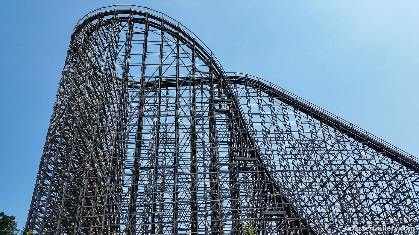 Top Ten Longest Drops on a Wood roller coaster