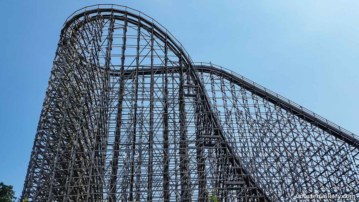Top Ten Longest Drops on a Wood roller coaster