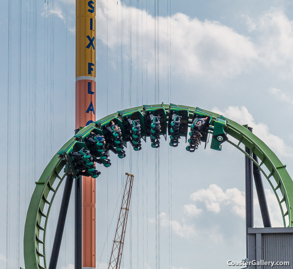 The Green Lantern movie and roller coaster. The movie starred Ryan Reynolds, but was a commercial failure.