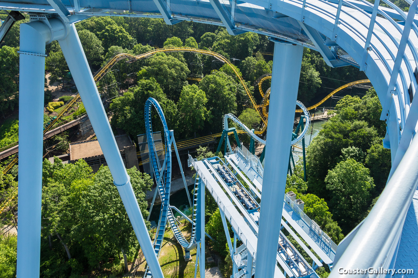 Griffon at Busch Gardens - the roller coaster lift hill