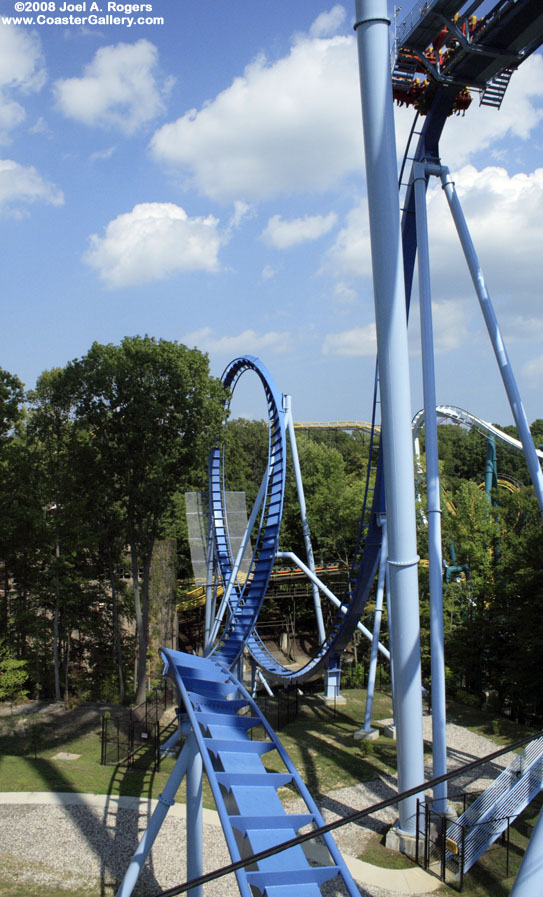 Immelmann Loop in the Griffon diving machine coaster