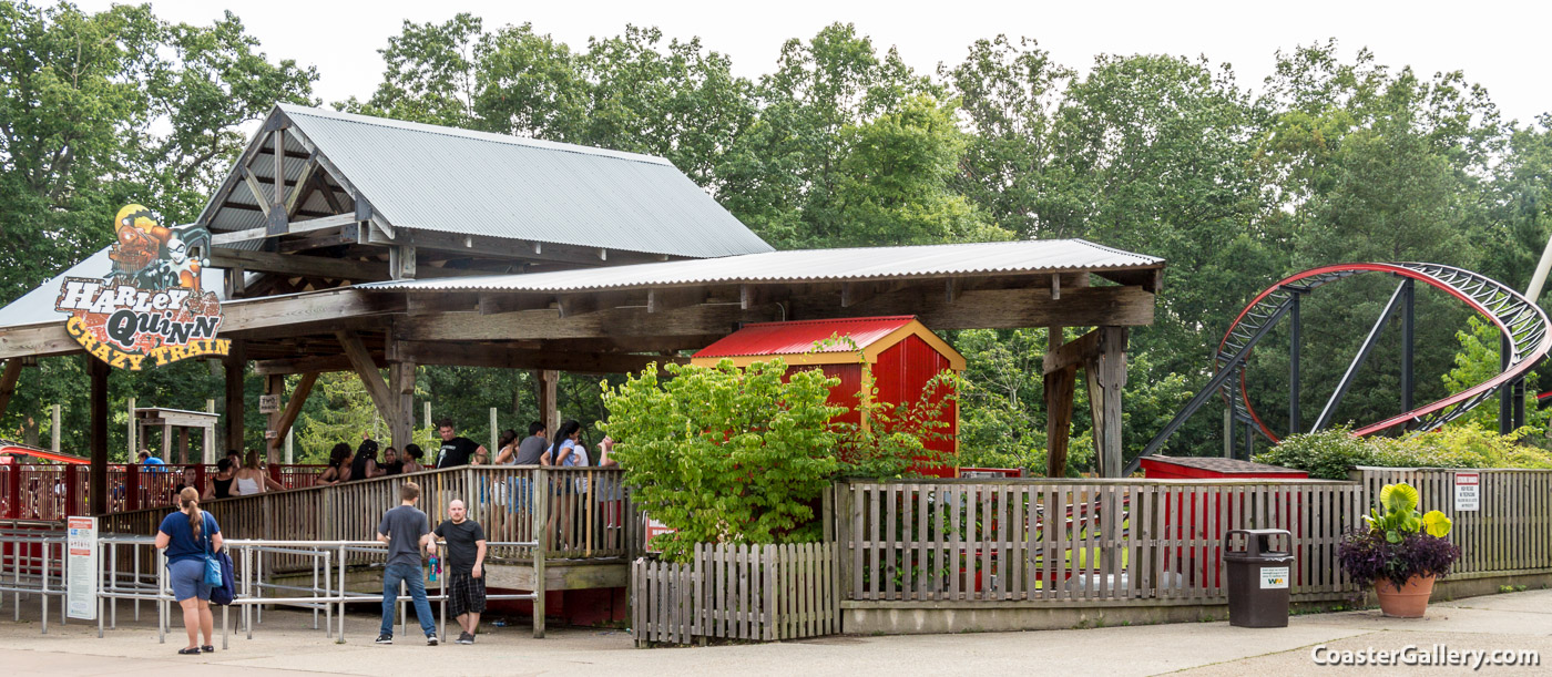 The loading platform on the Family Coaster at Six Flags Great Adventure in Jackson, NJ