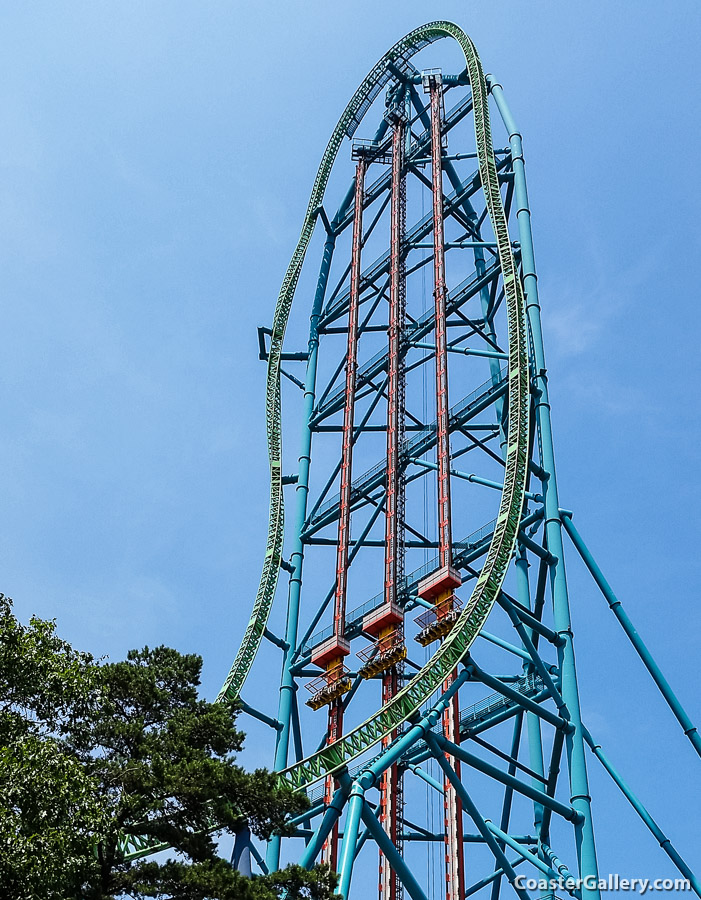 Close-up of the train on the Kingda Ka roller coaster