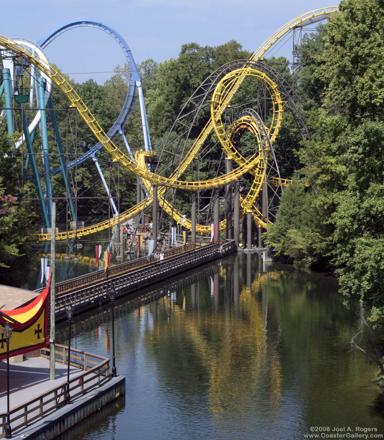 Reflections of a roller coaster