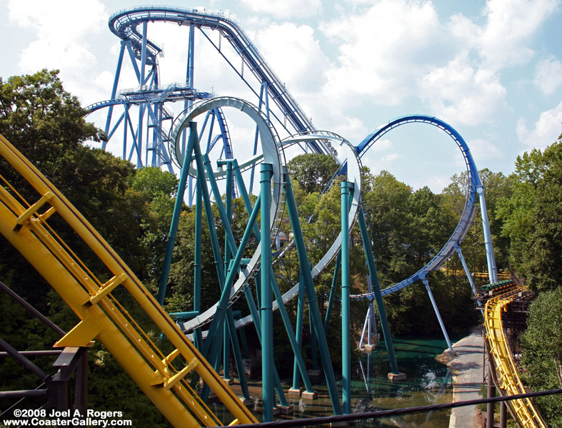 Three roller coasters in Virginia