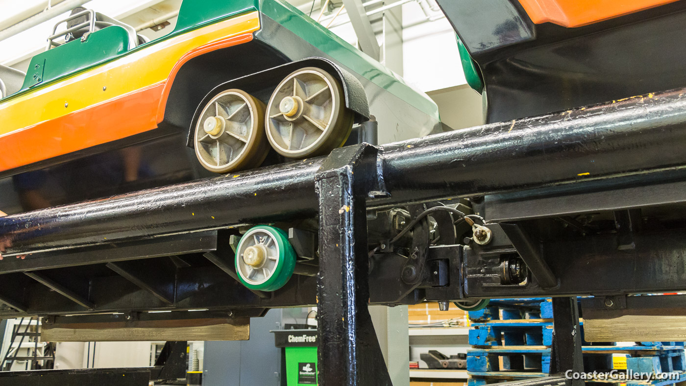 Pinch Brakes under the cars on the Loch Ness Monster coaster