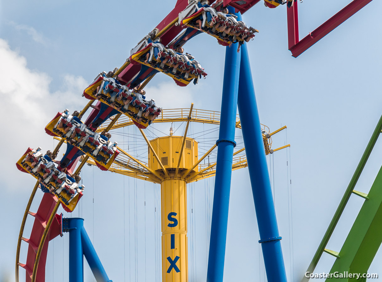 There are three Superman Ultimate Flight roller coasters at three Six Flags parks