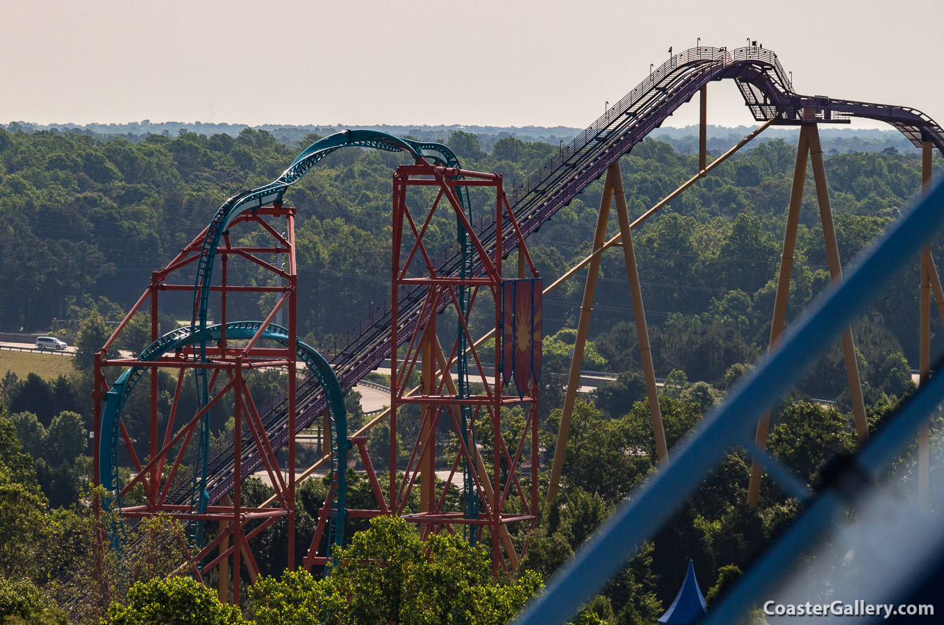 Tempesto and Apollo's Chariot roller coasters