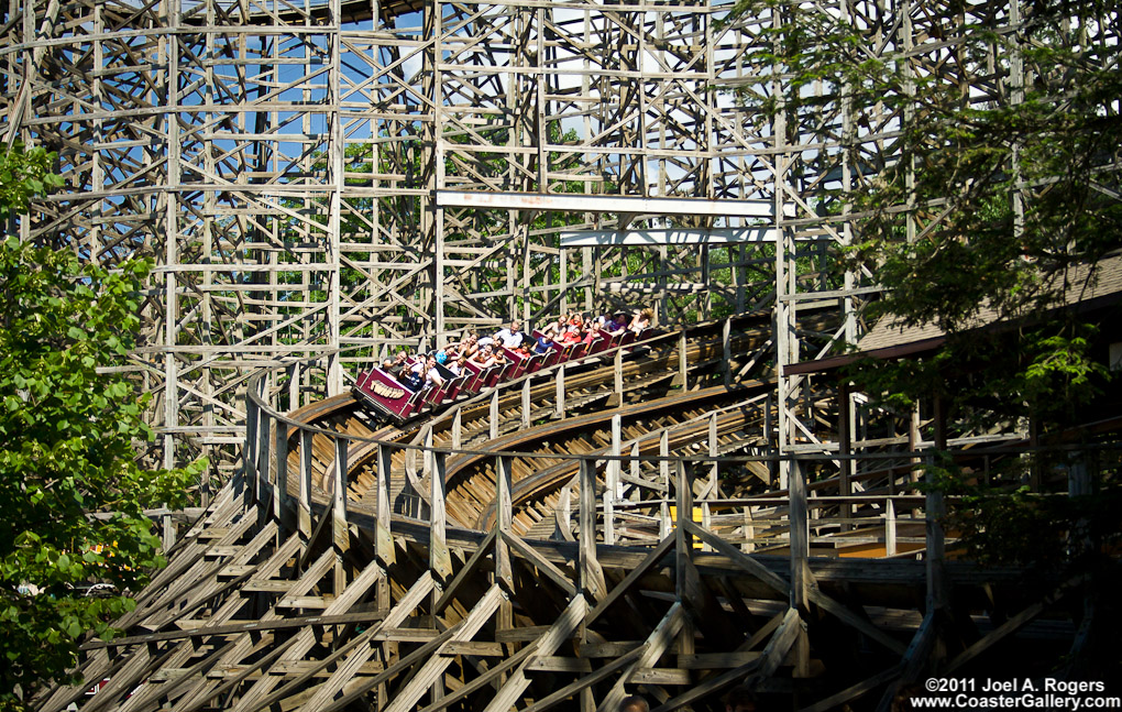 Twister wooden roller coaster