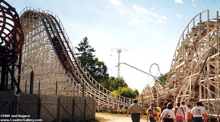 Rolling Thunder wooden roller coaster