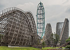 The big hills on the El Toro roller coaster