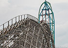 The big hills on the El Toro roller coaster