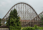 The big hills on the El Toro roller coaster