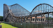 The big hills on the El Toro roller coaster