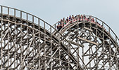 The big hills on the El Toro roller coaster