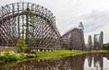 The big hills on the El Toro roller coaster