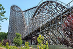 The big hills on the El Toro roller coaster