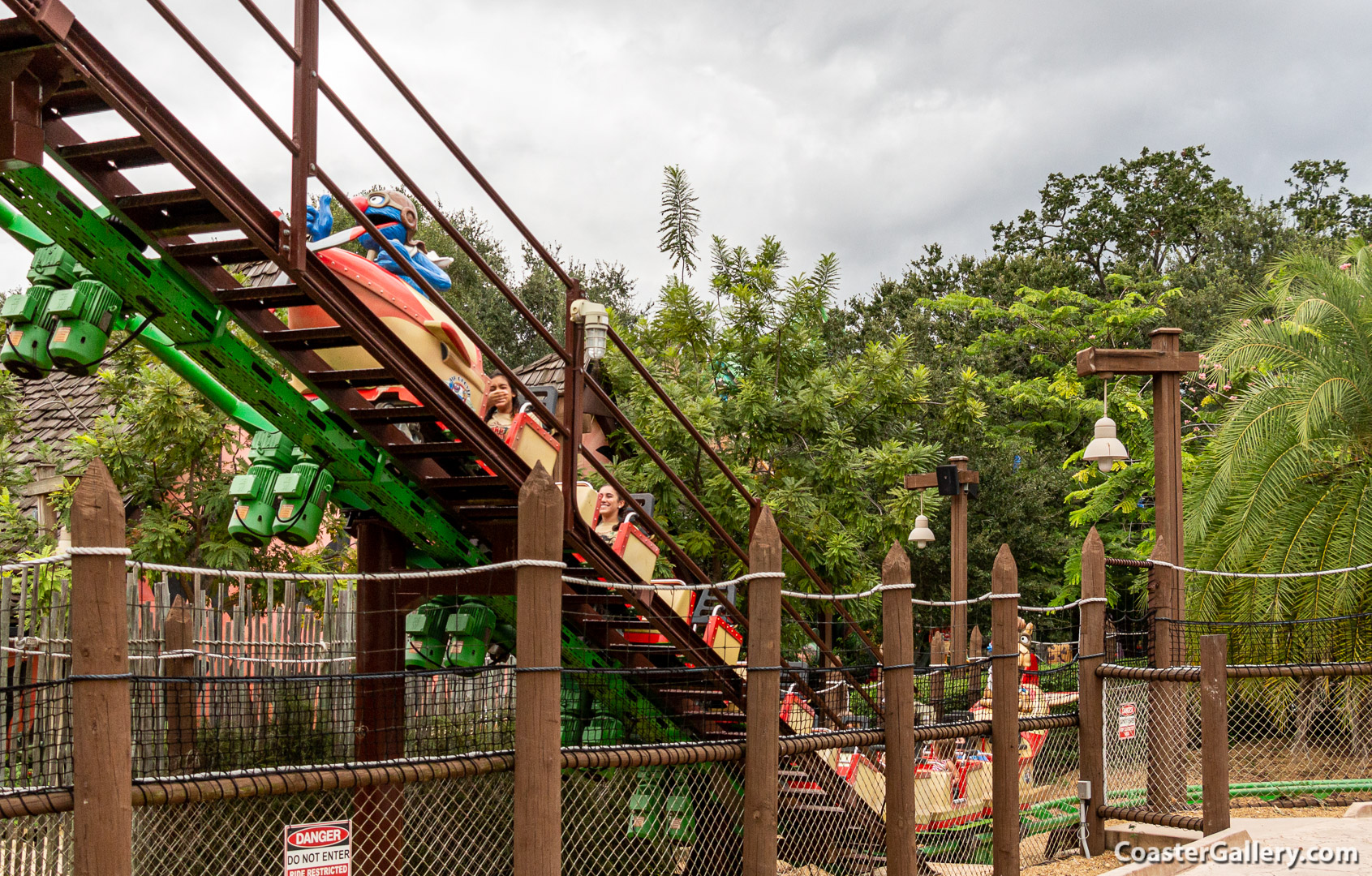 Air Grover roller coaster at Busch Gardens in Tampa, Florida