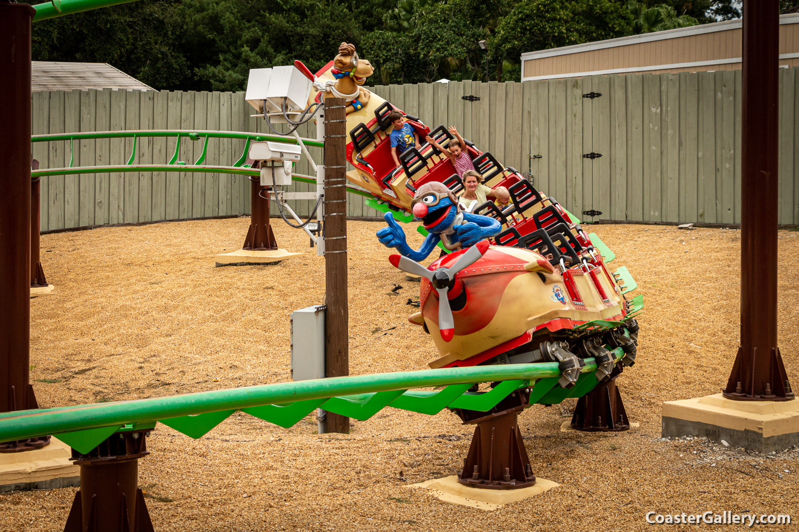 Pictures of the Air Grover roller coaster in Tampa Bay, Florida