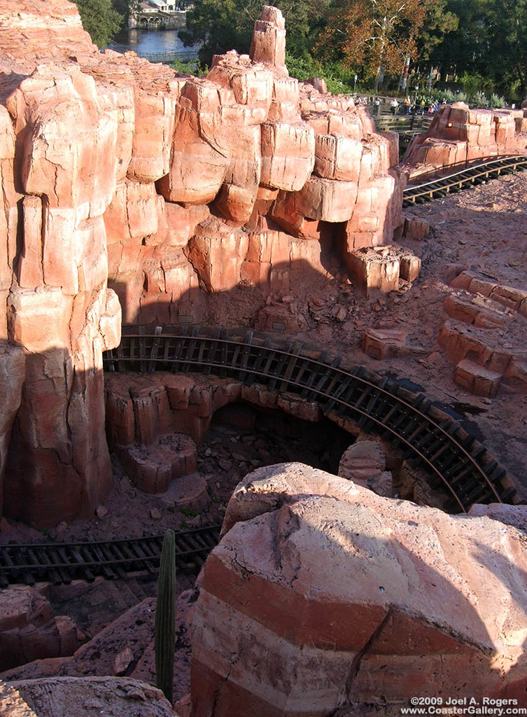 Disney History - Tracks going through a mountain