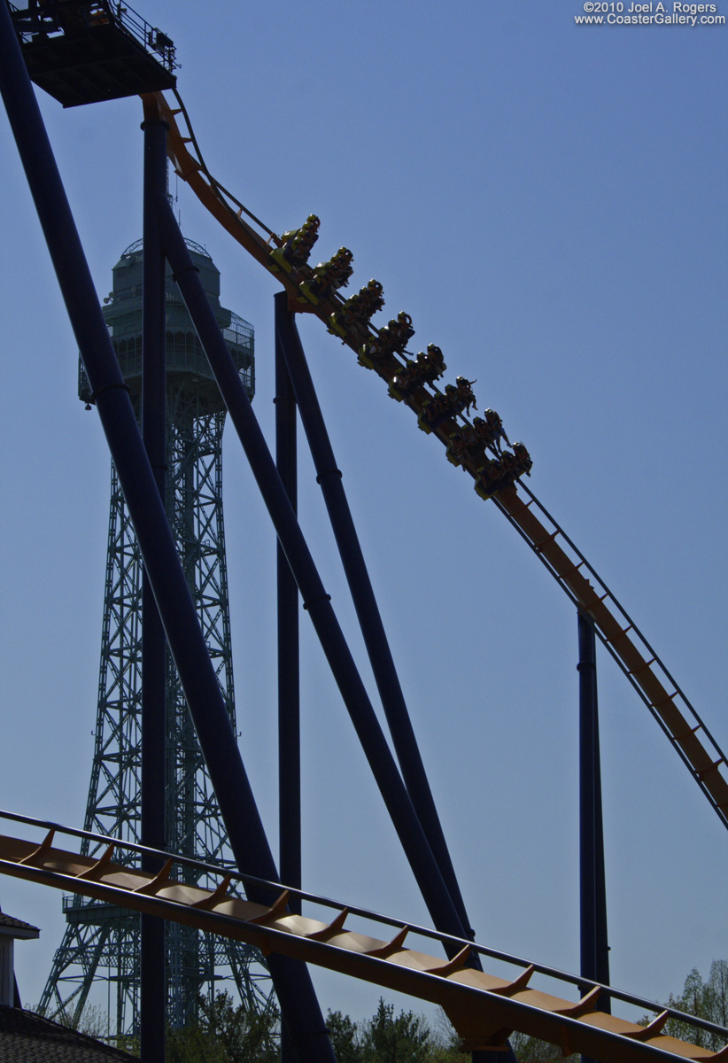 The Eiffel Tower and a roller coaster