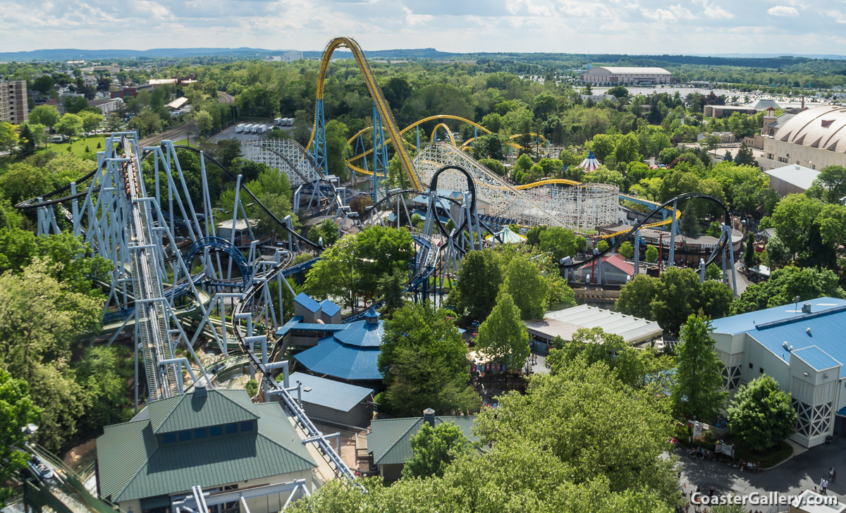 Aerial view of Hersheypark