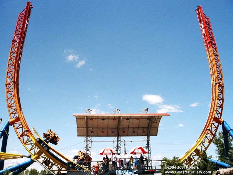 Halfpipe roller coaster at Elitch Gardens