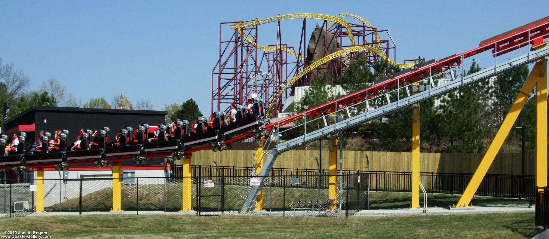 Intimidator and Volcano roller coasters - A NASCAR coaster near the Richmond International Speedway