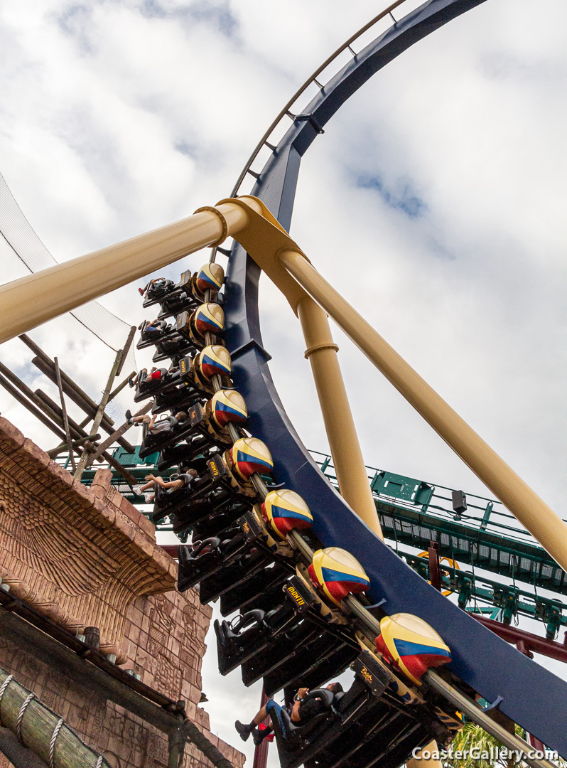 Stock images on an inverted coaster