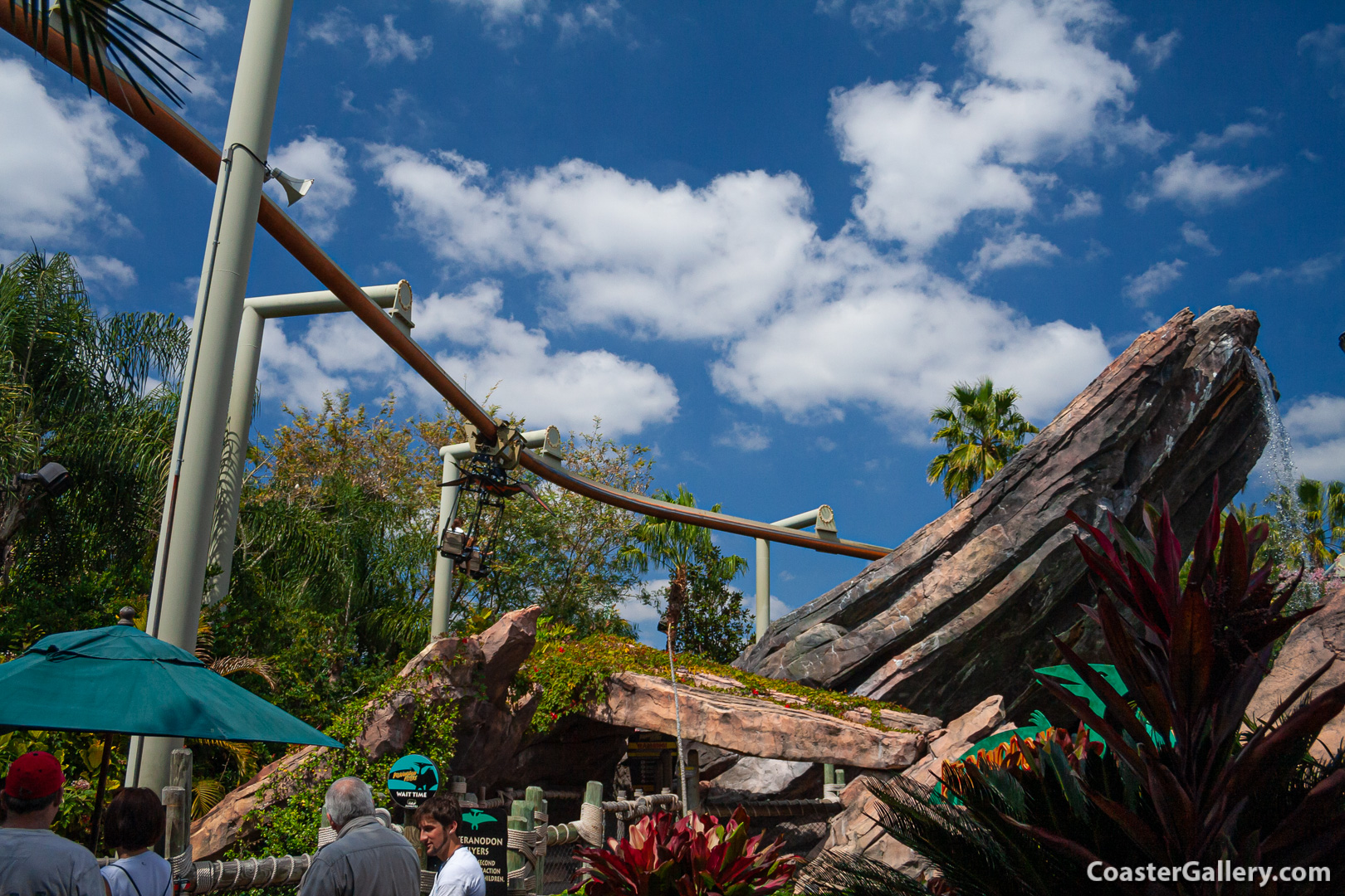 Long Wait Times for the Pteranodon Flyers roller coaster