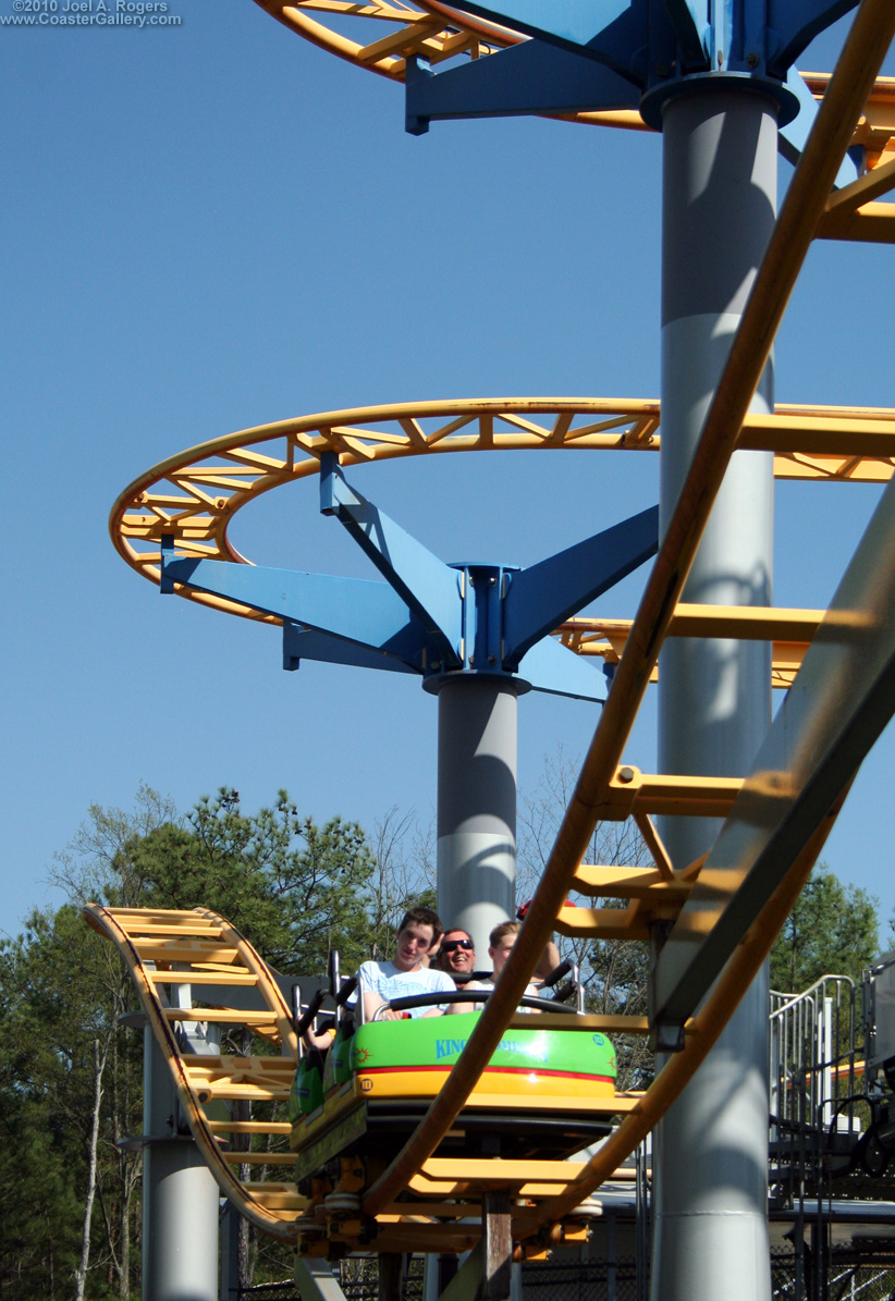 Roller coaster close up