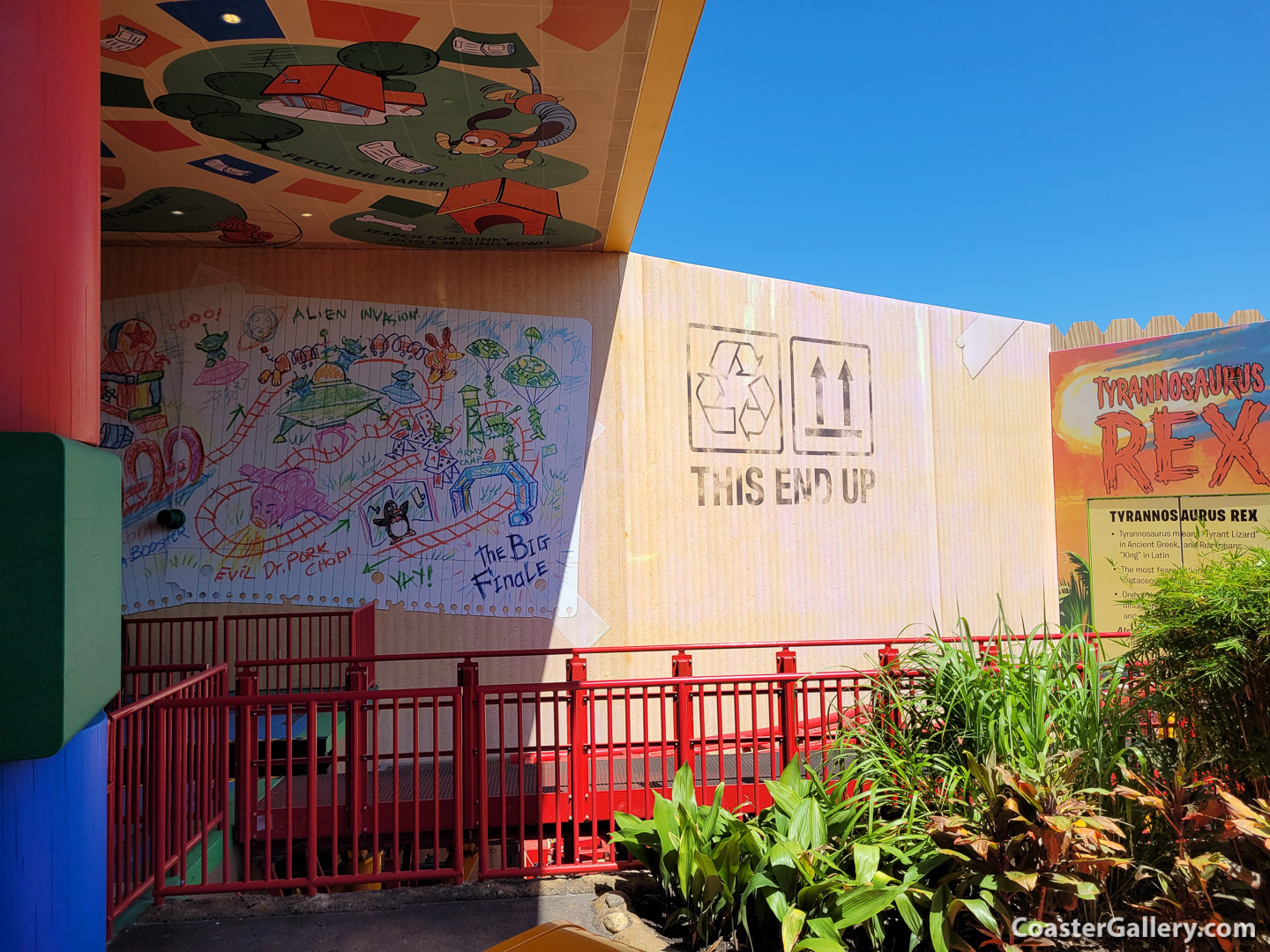 Hidden Mickeys on the Slinky Dog Dash roller coaster at Disney's Hollywood Studios