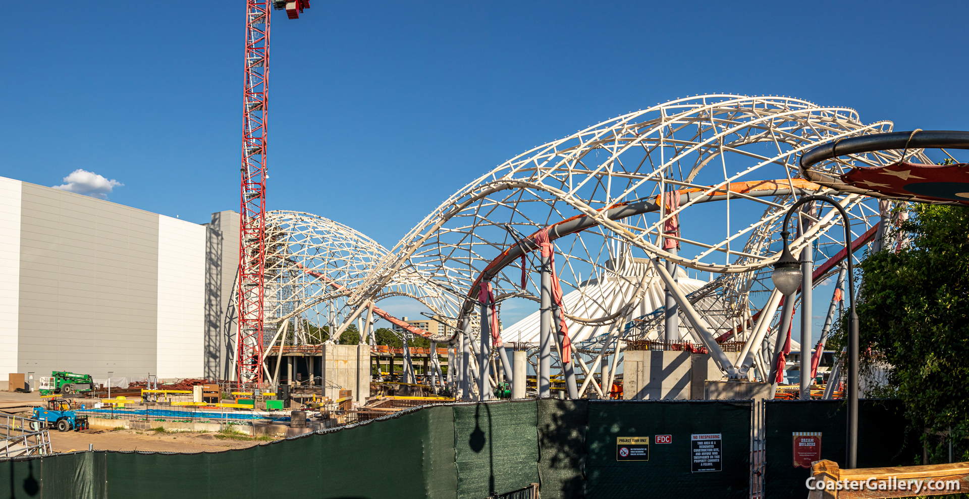 TRON Lightcycle Run - the outdoor track section of the roller coaster