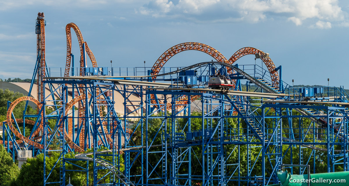 Block brakes on the Wild Mouse roller coaster in Hershey, PA