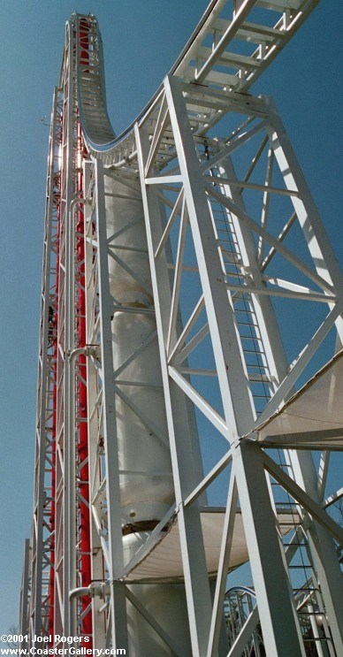 Coaster track and air tanks built by S&S