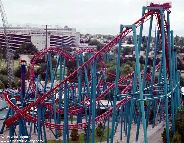 Suspended Looping Coaster at Elitch Gardens Denver