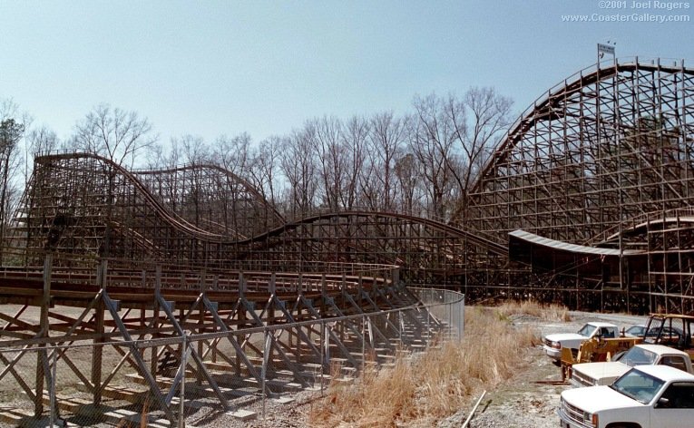 Grizzly and Hurler coasters. Based on the Coney Island Wildcat roller coaster in Cincinnati.