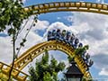 Great airtime on the Skyrush roller coaster