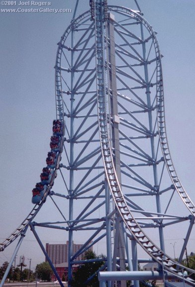 Mr. Freeze roller coaster at Six Flags Over Texas