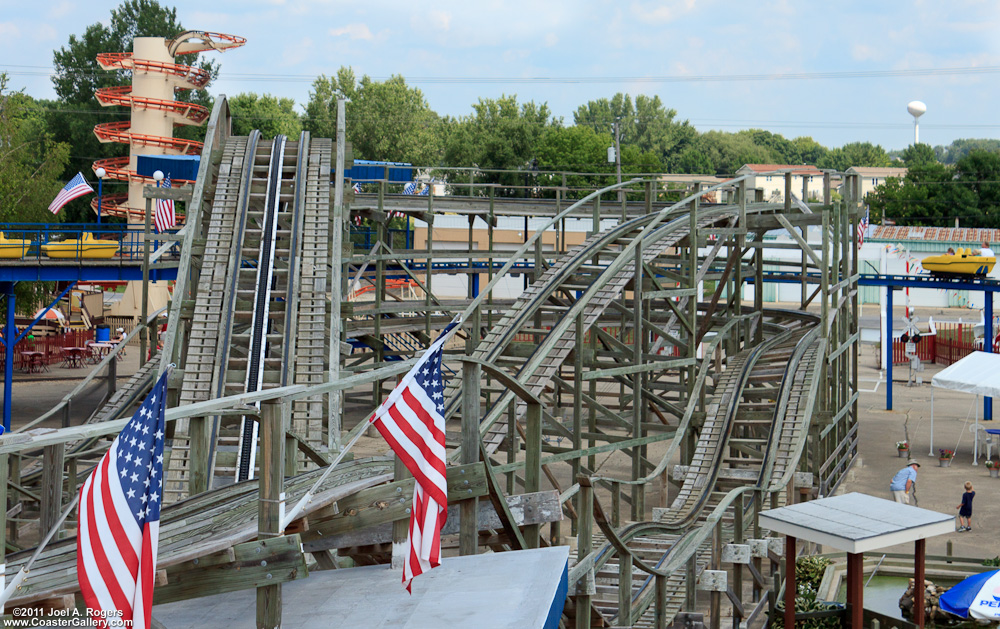 Commercial images of roller coasters