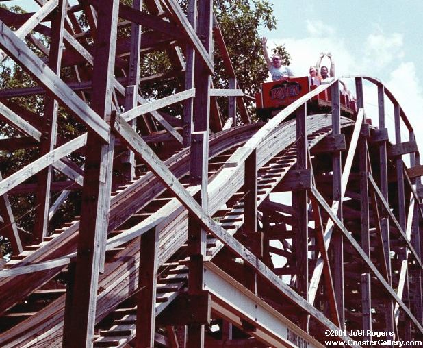 Raven roller coaster at Holliday World amusement park
