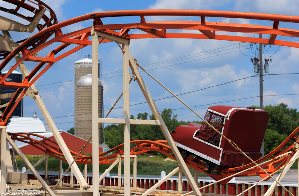 Little drops at the end of the Toboggan roller coaster