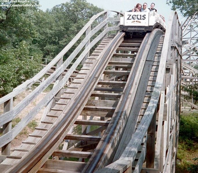 Wooden coaster built by Custom Coasters International