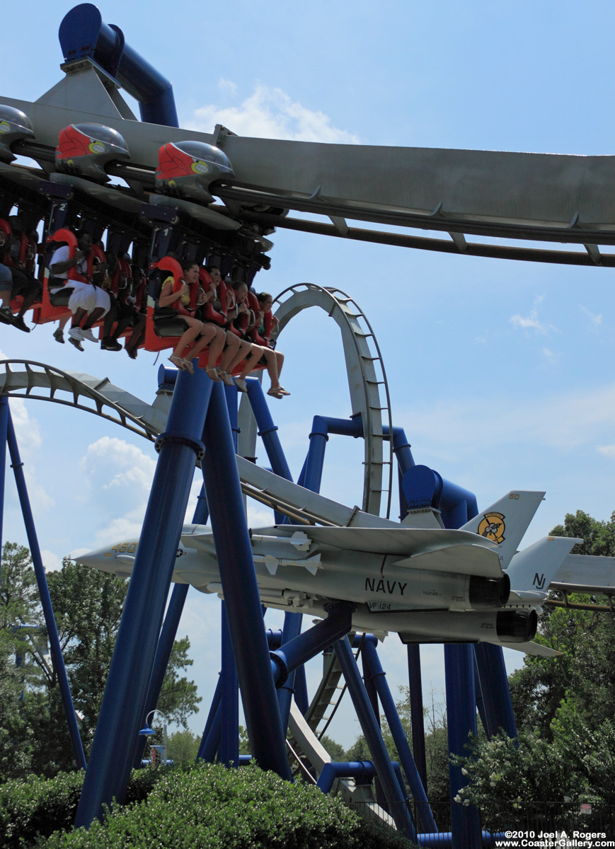 Afterburn (Top Gun the Jet Coaster) inverted roller coaster